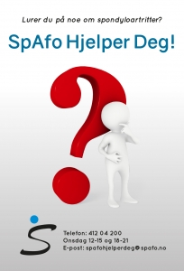 Annonse for Spafo Hjelper Deg