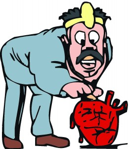 Mange leger er ikke klar over at bekhterevere har nesten en fordoblet risiko for hjerteinfarkt. Foto: Clipart.com